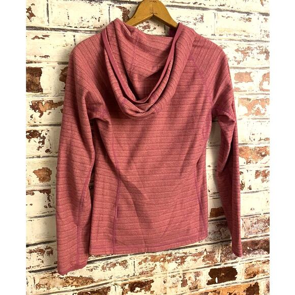 The North Face Fleece Striped Ruched Pocket Full Zip Hoodie Sweatshirt - Picture 9 of 9